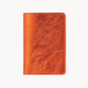 Orange Leather Passport Cover