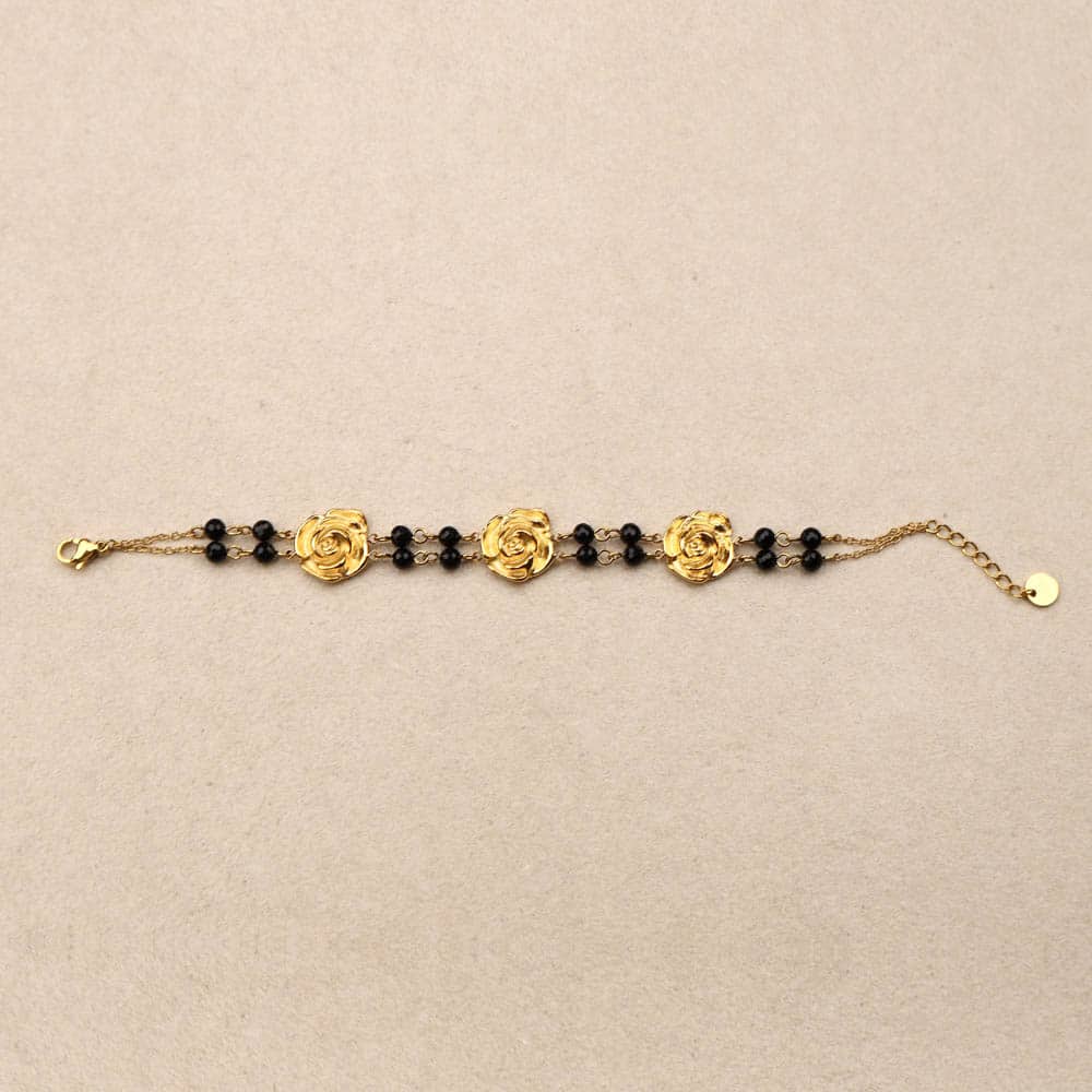 Ambrine roses double row bracelet