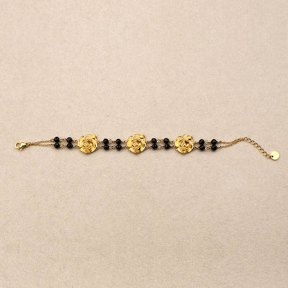Ambrine roses double row bracelet