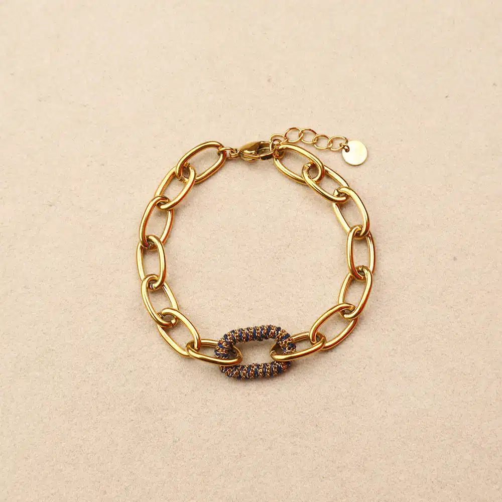 Iseane Threaded Chunky Links bracelet