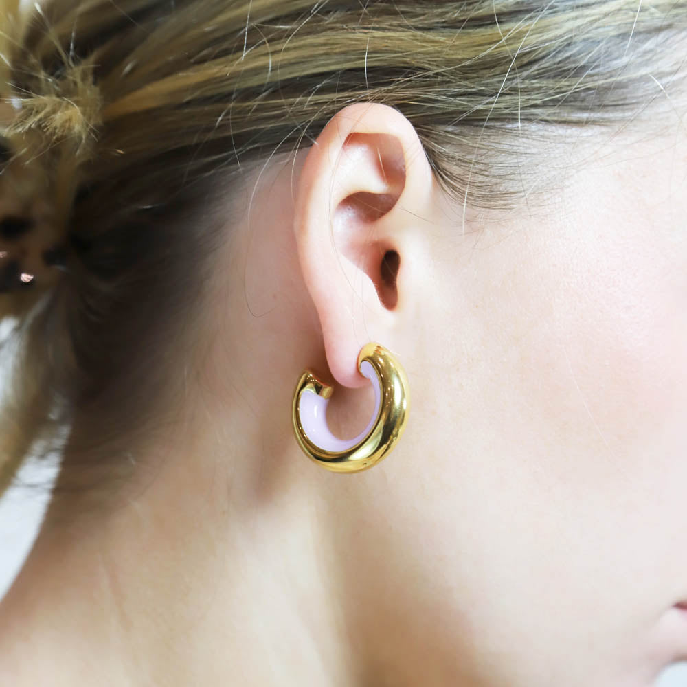 Bachira Enamel Inside Earrings
