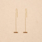 Elvéria multicolored rhinestones Drop Chain Earrings