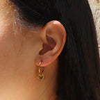 Emille Striped Heart Earrings