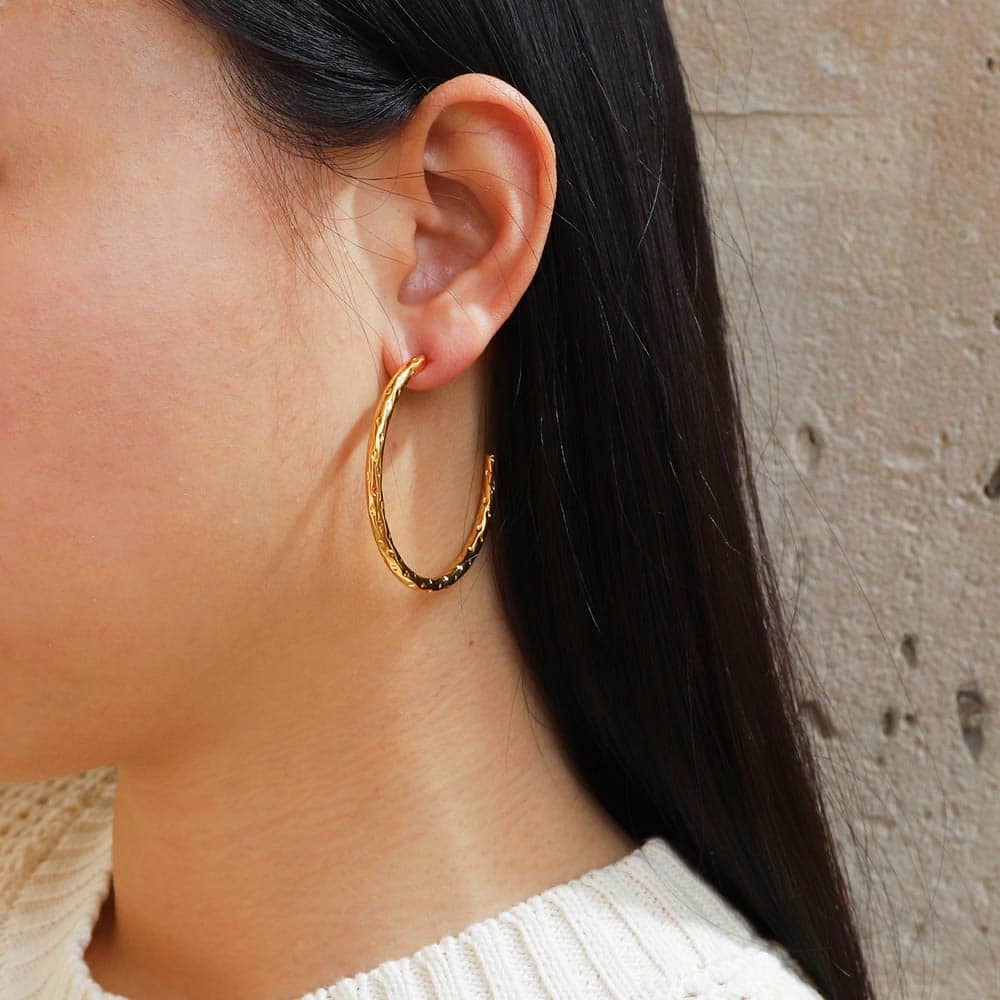 Myris Textured Half Hoop Earrings