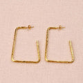 Orsel textured thin Rectangular Earrings