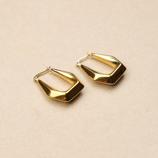 Calyvia Hexagon Hoop Earrings