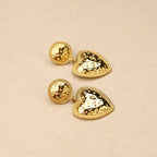 Elivra XXL hammered Heart Earrings
