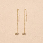 Lyrisse mini pearls Drop Chain Earrings