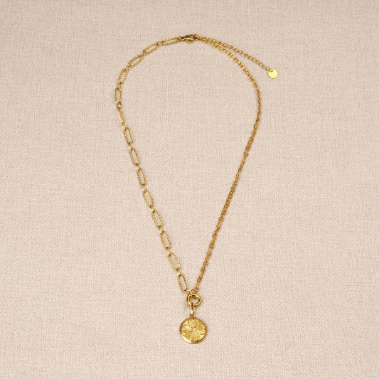 Auralie Clover Half Clip Necklace