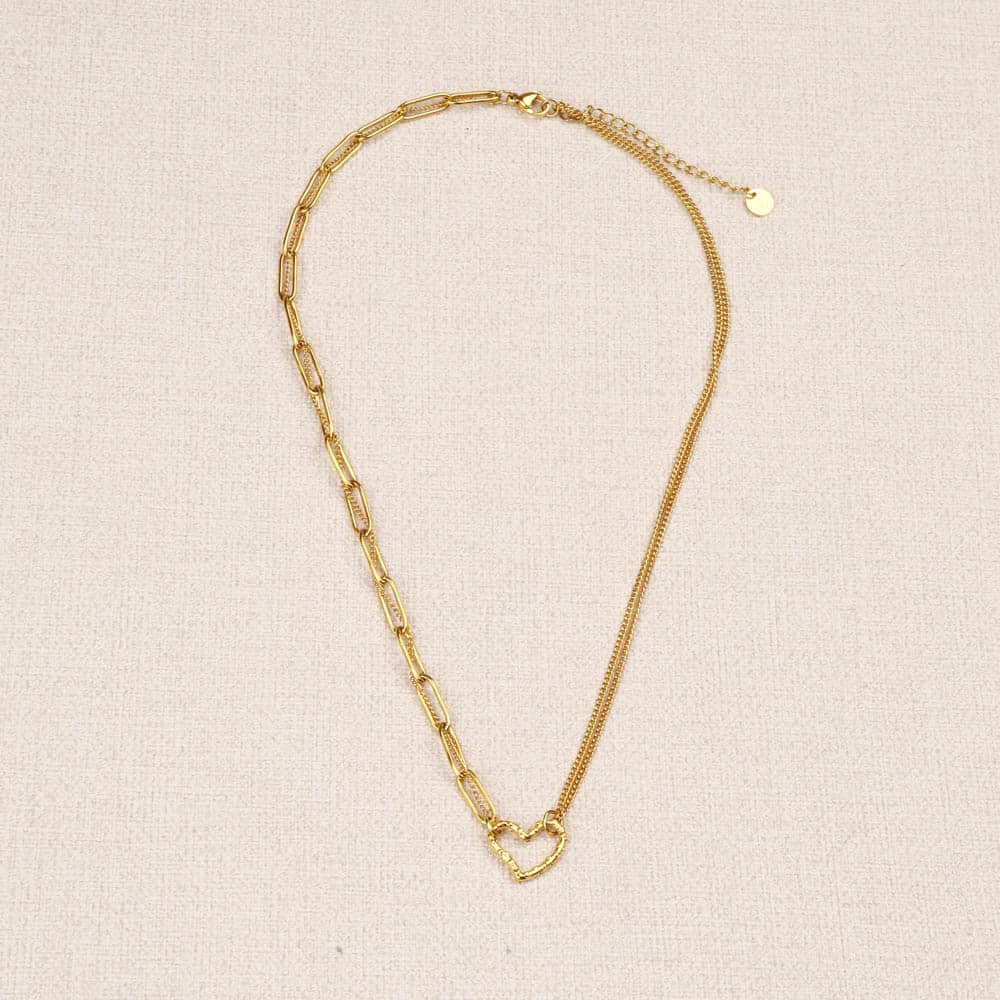 Loviane Heart Double Rows Necklace