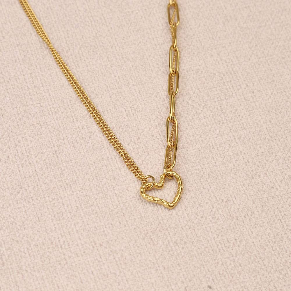 Loviane Heart Double Rows Necklace
