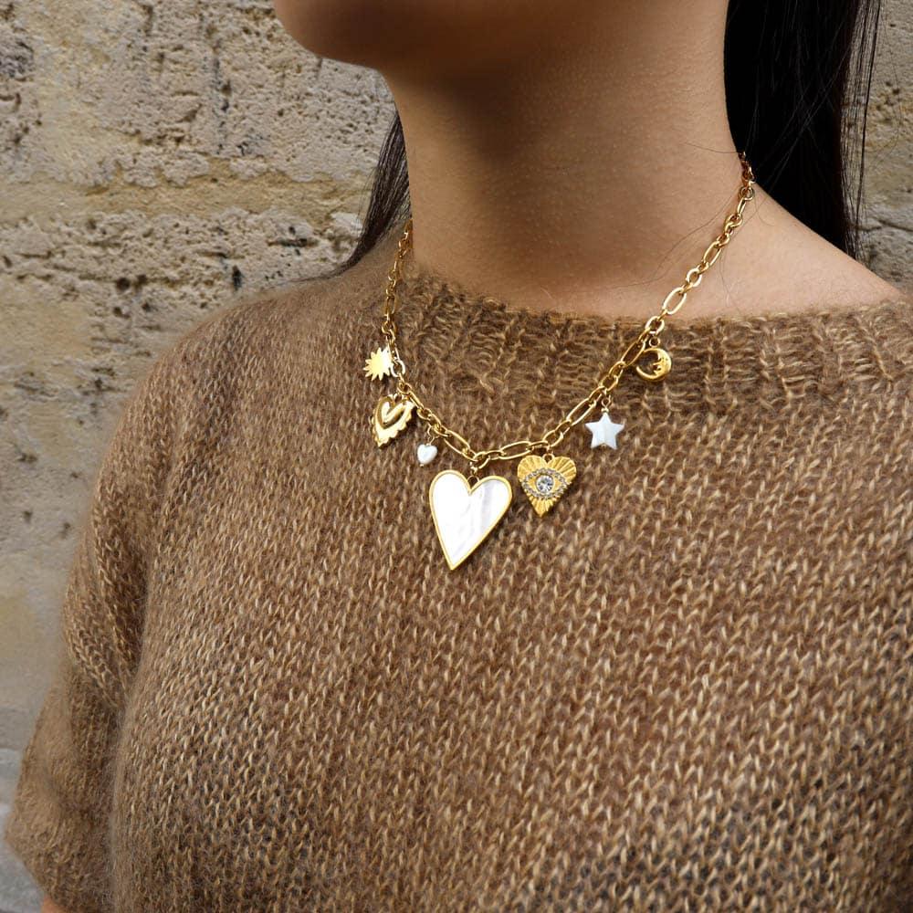 Edelis Multi Mother-of-pearl Charms Necklace