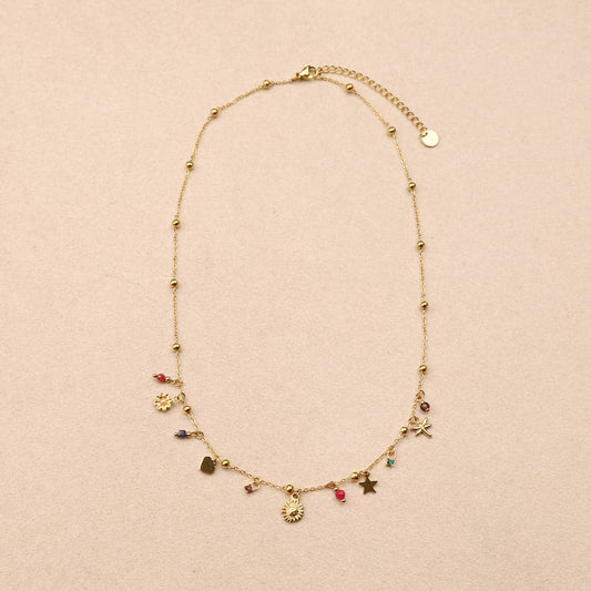 Lioranne small multi charms necklace