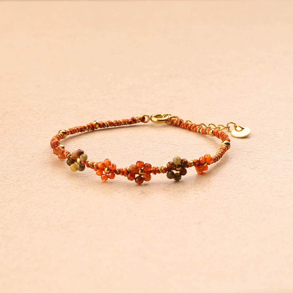 Florina Flower Stones Woven Bracelet