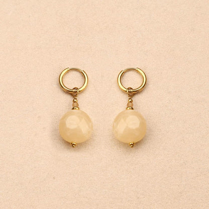 Eclyra small hoop resin bead Earrings