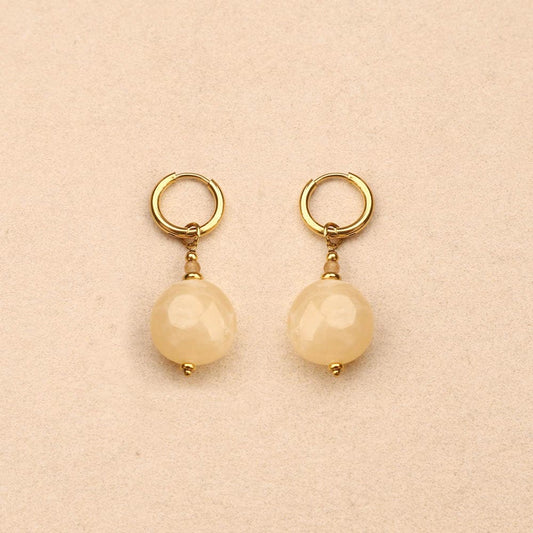 Eclyra small hoop resin bead Earrings