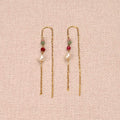 Sephine gems and pearl chain Earrings
