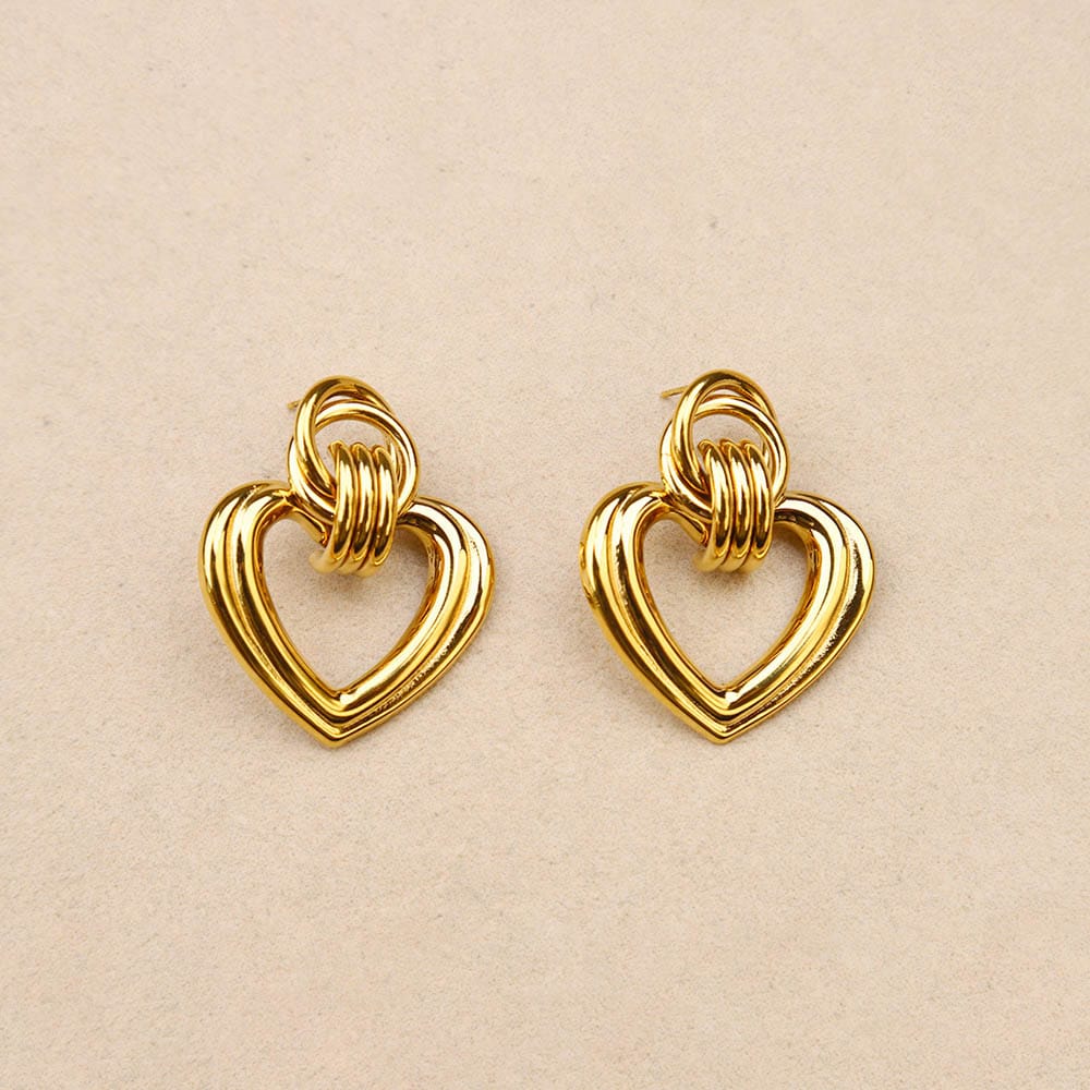 Coralia big Heart earrings