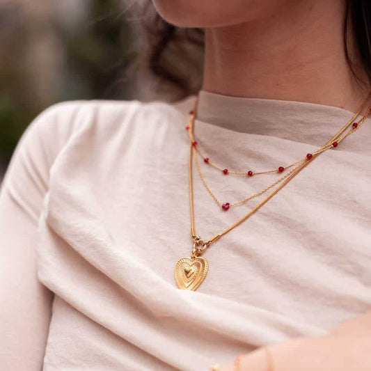 Elyna heart snake chain Necklace