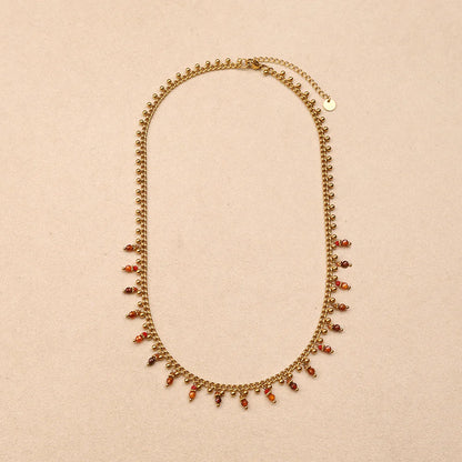 Bivana balls and crystal beads necklace