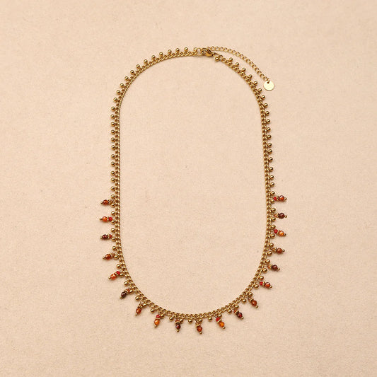 Bivana balls and crystal beads necklace