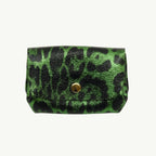 Green Leopard Accordion Wallet