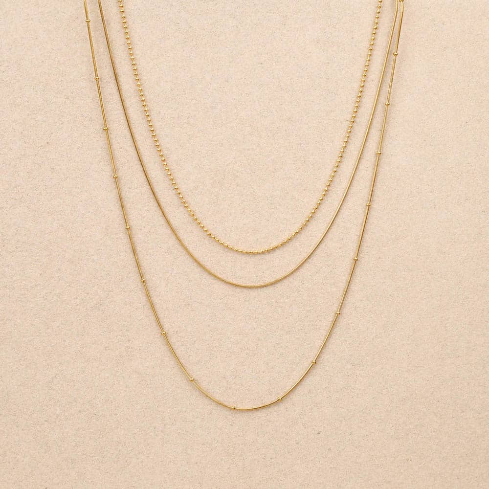 Siloa Triple-row Necklace