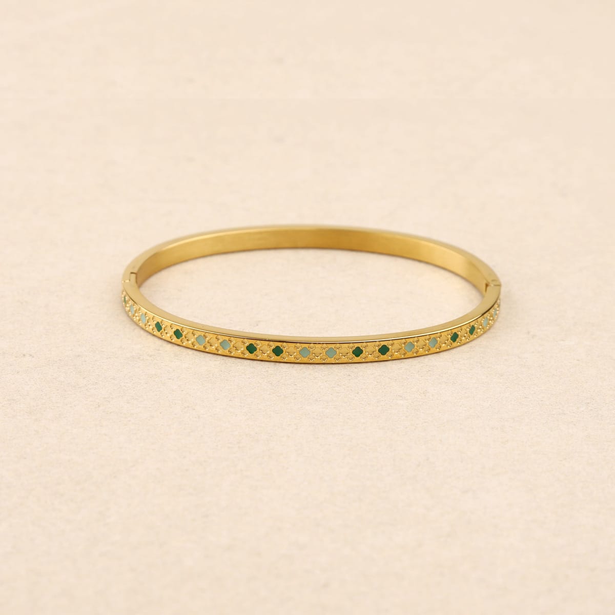 Xylia Snap Engraved Enamel Bangle