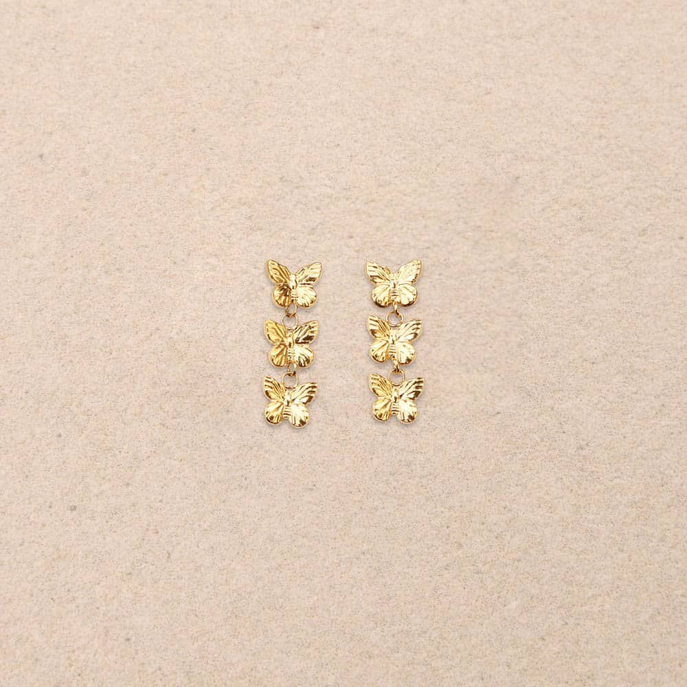 Louvia 3 butterflies Earrings