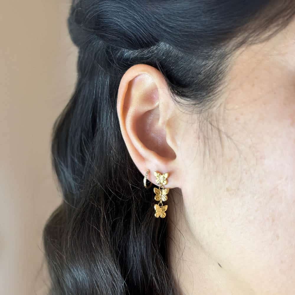 Louvia 3 butterflies Earrings