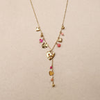 Amalthée Heart Charms Y Necklace