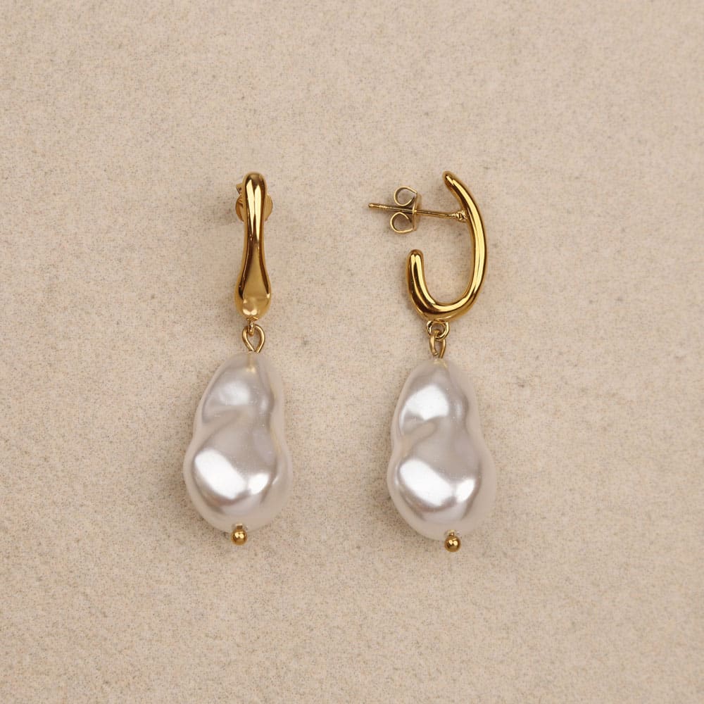 Theodora Drop Imitation Pearl Earrings