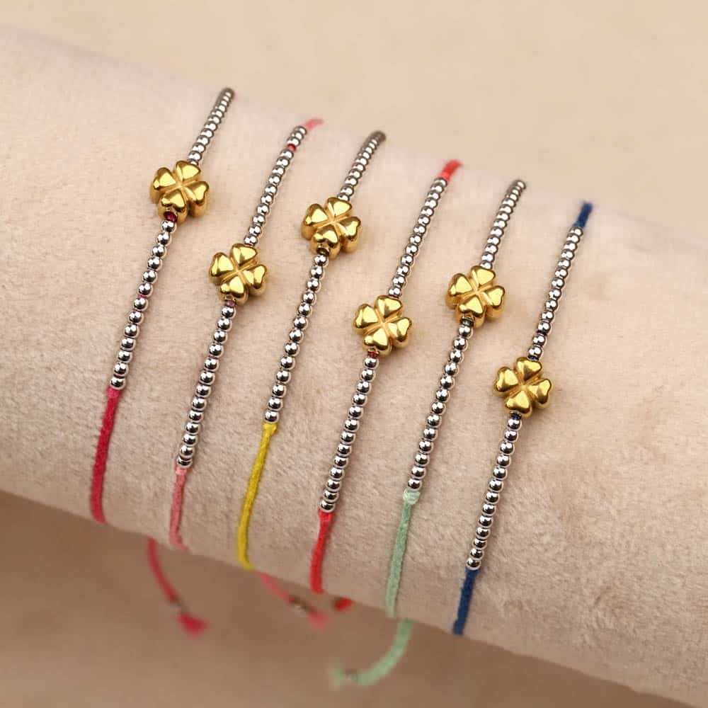 Maiwen Clover Drawstring Bracelet