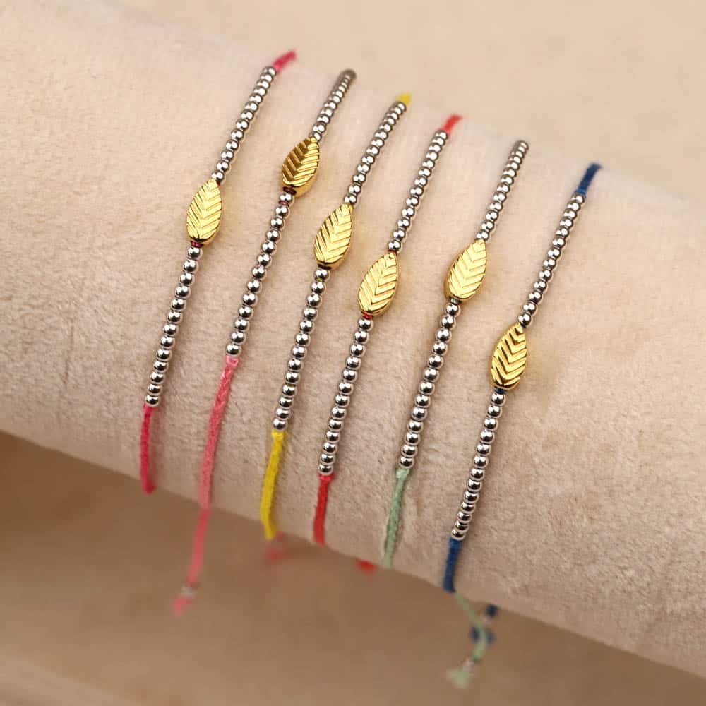 Maiwen Leaf Drawstring Bracelet