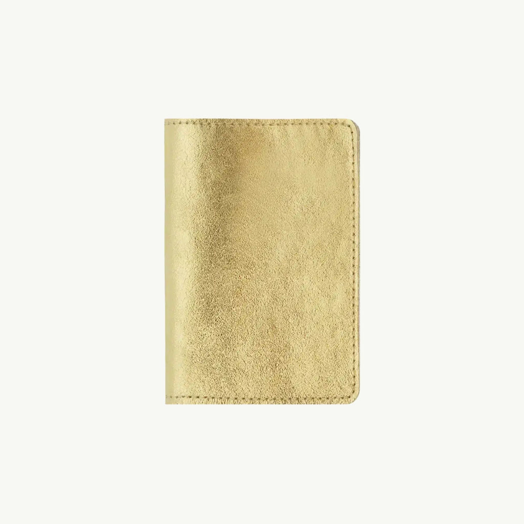Gold Leather Passport Cover