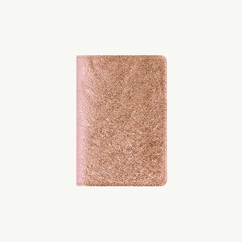 Rose Gold Leather Passport Cover