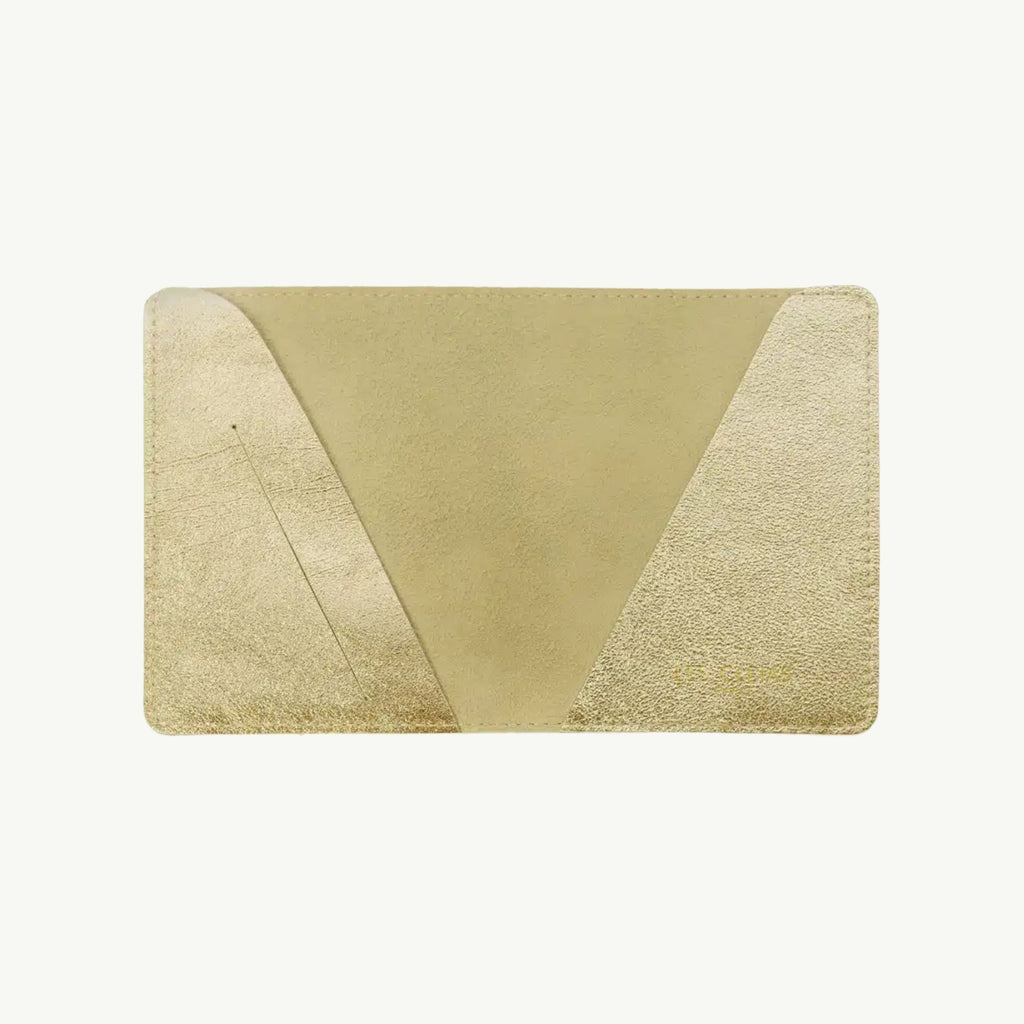 Gold Leather Passport Cover