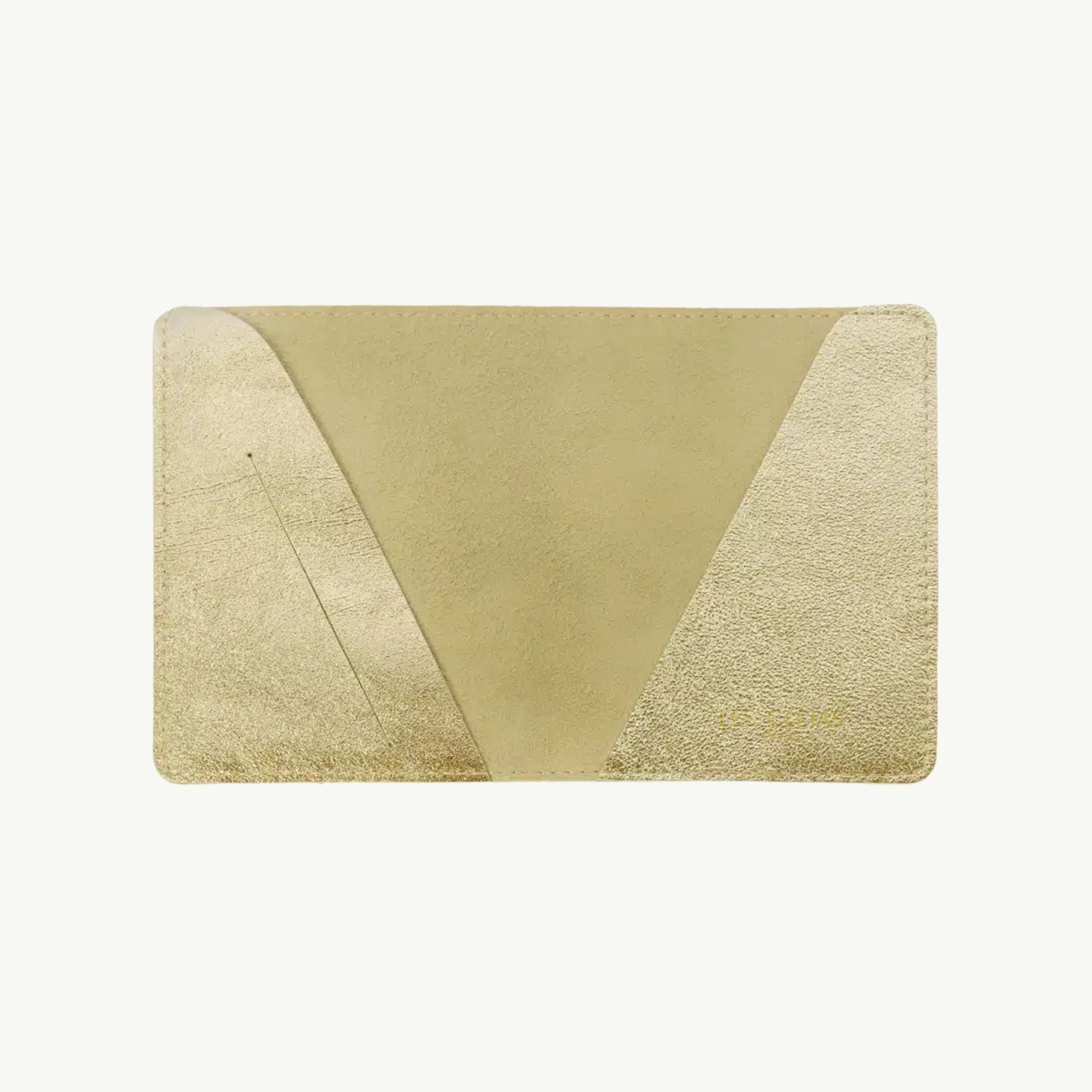 Gold Leather Passport Cover