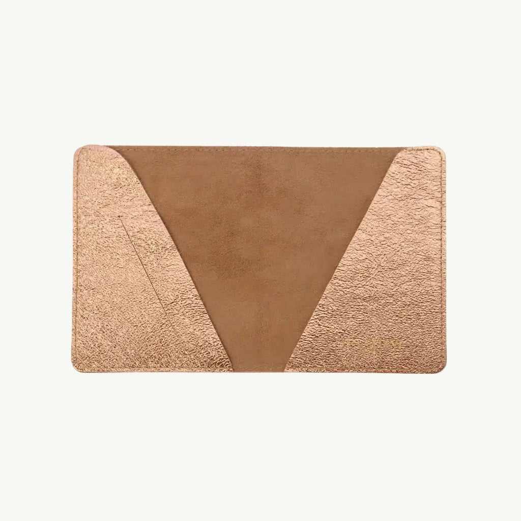 Rose Gold Leather Passport Cover