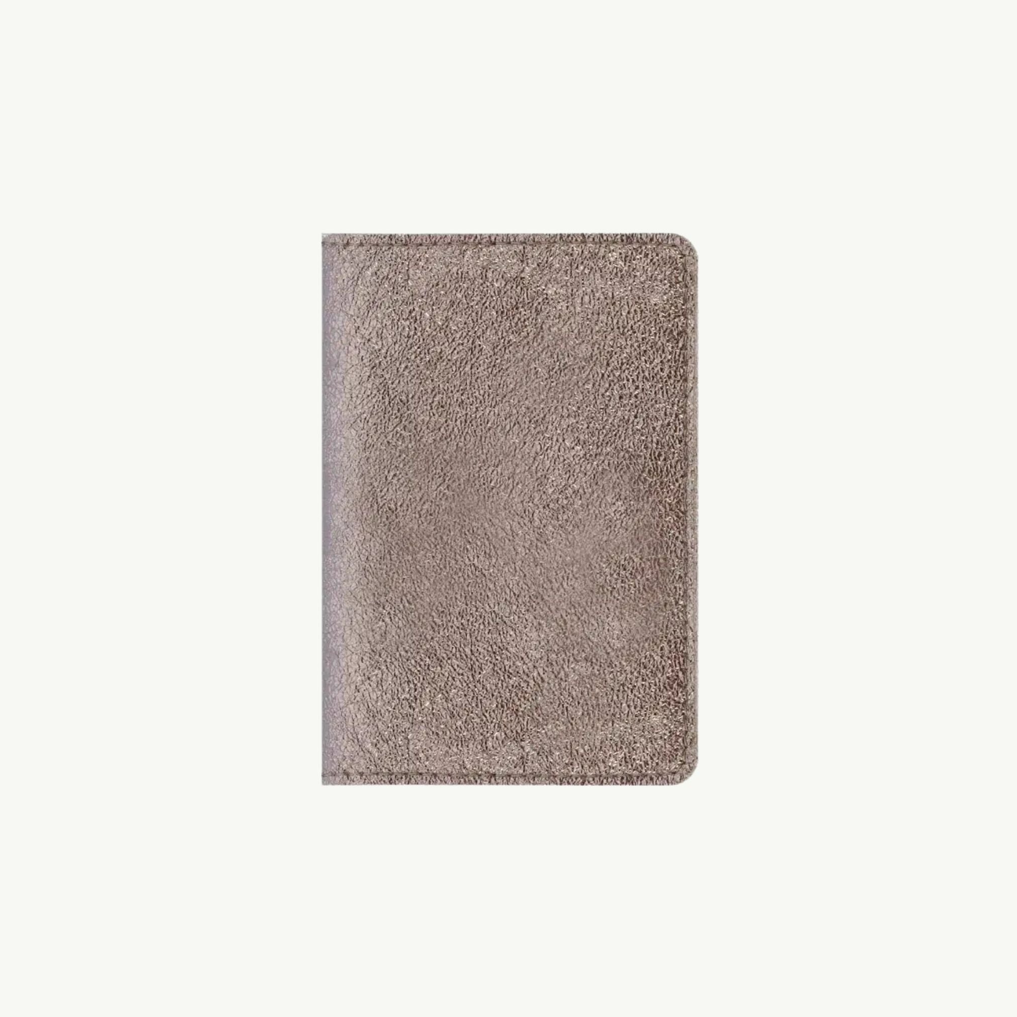 Champagne Gold Leather Passport Cover