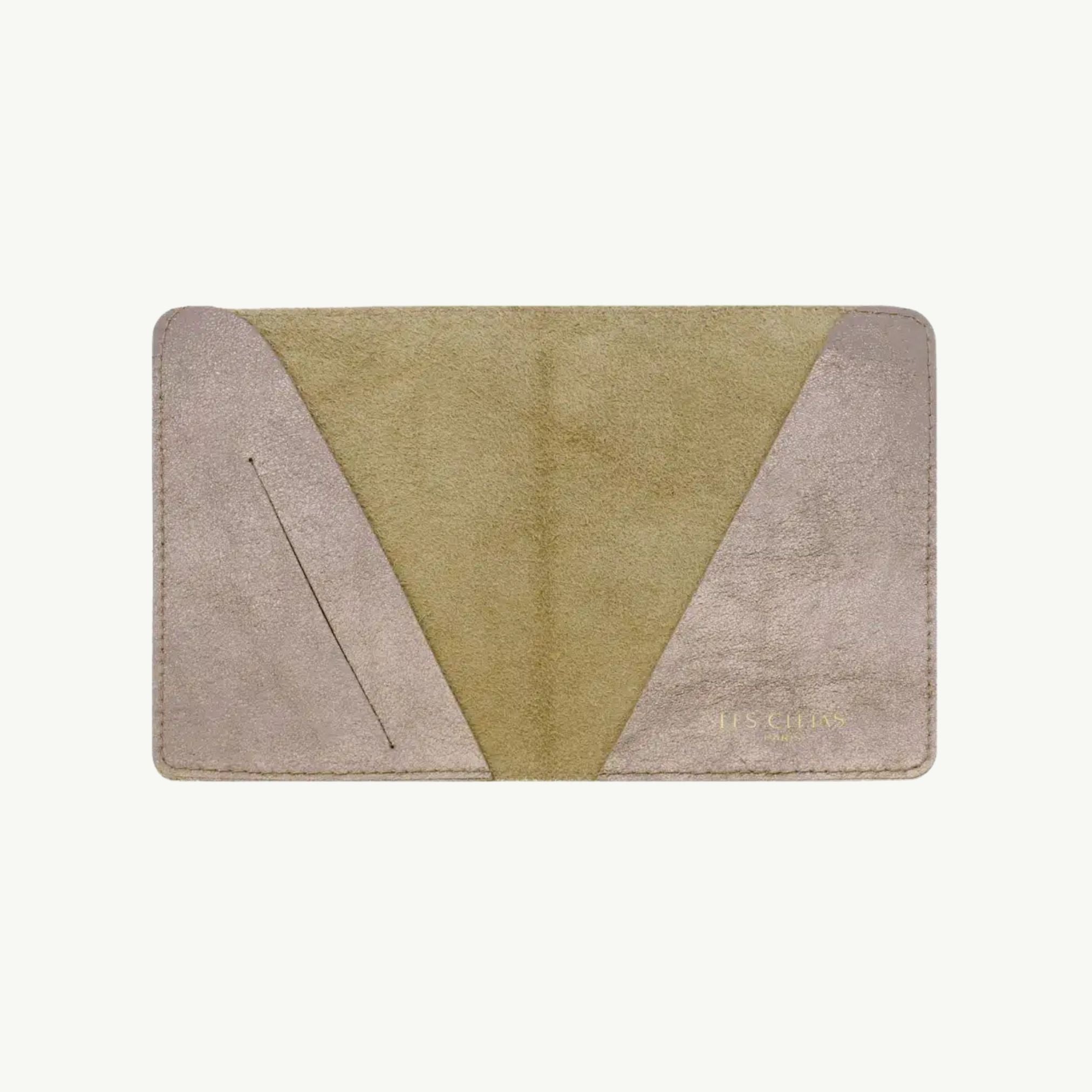Champagne Gold Leather Passport Cover