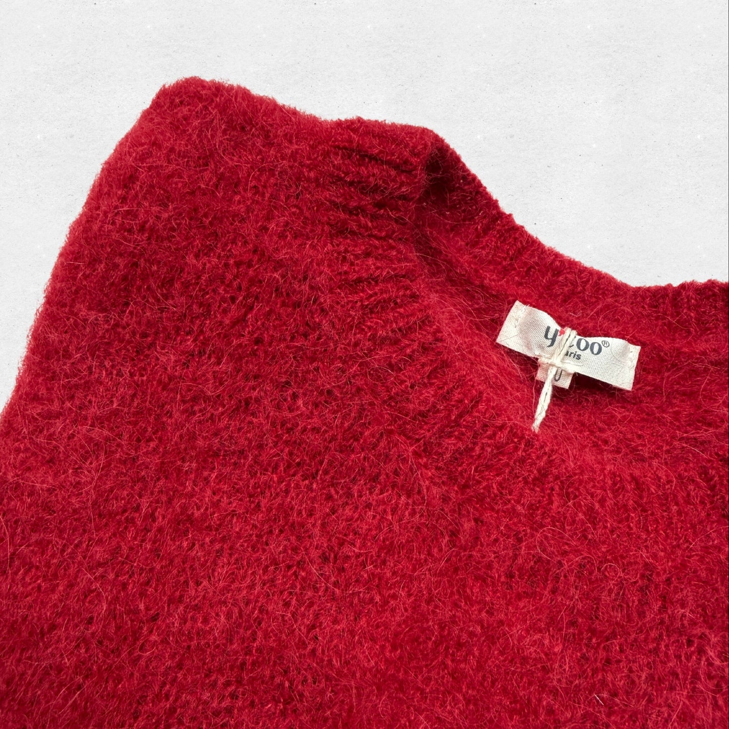 Mohair Blend Mid-length sleeves Sweater