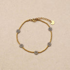 Prairie Gold Flower Bracelet