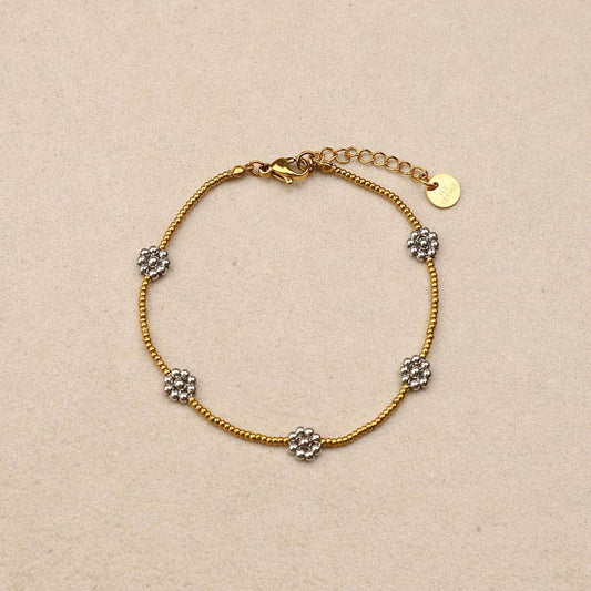 Prairie Gold Flower Bracelet