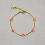 Prairie Coral Flower Bracelet