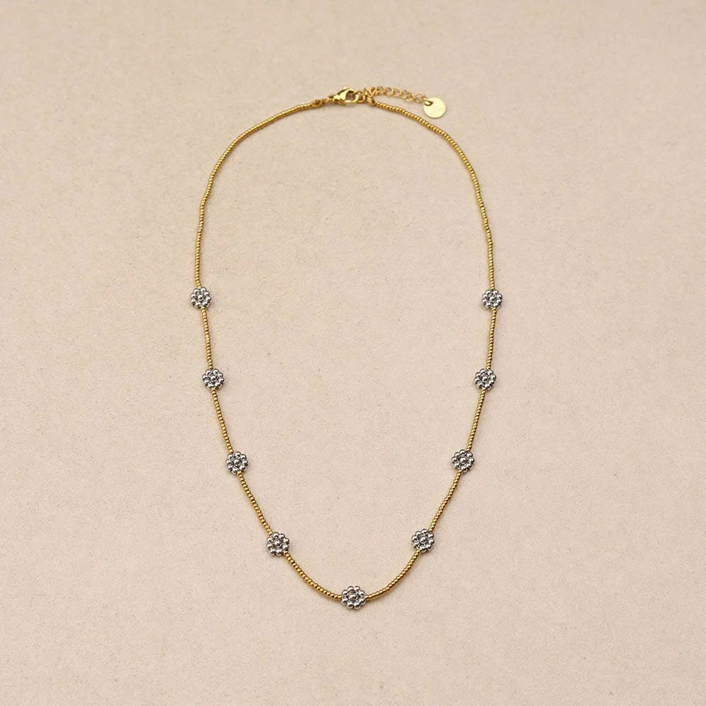 Prairie Gold Flower Necklace