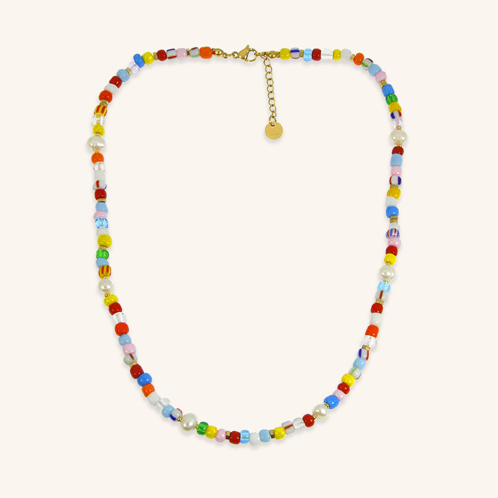 Fantasia Multicolor Glass Beads Necklace