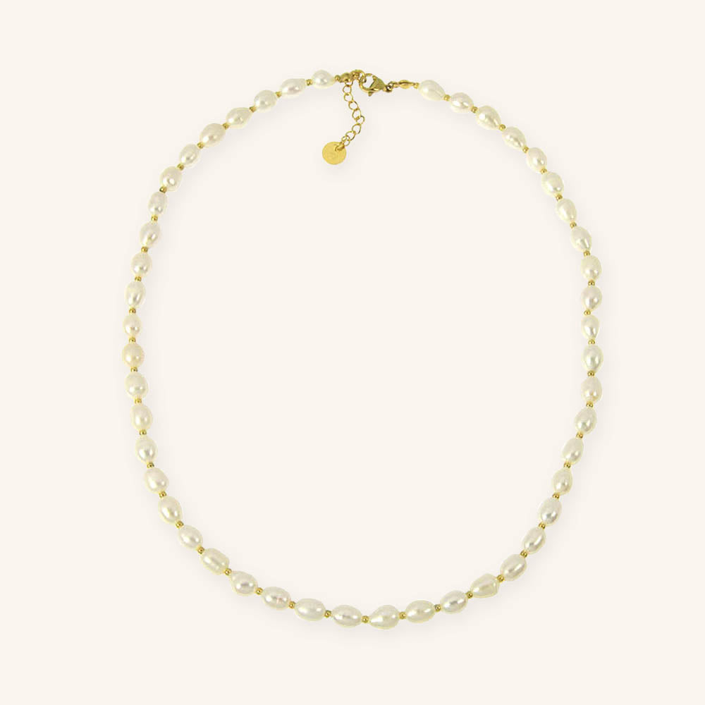 Ophélie I ST short necklace-big pearls