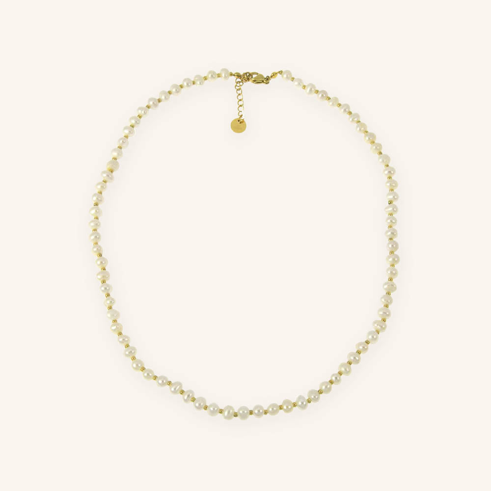 Ophelie II ST short necklace-small pearls
