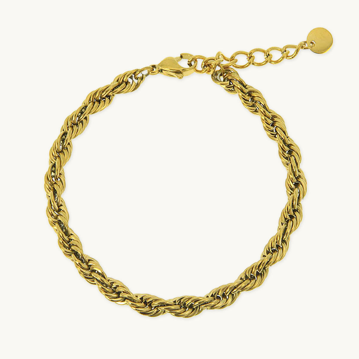 Buy 10K Yellow Gold 3.8mm Rope Bracelet (8.50 In) 3 Grams at ShopLC.